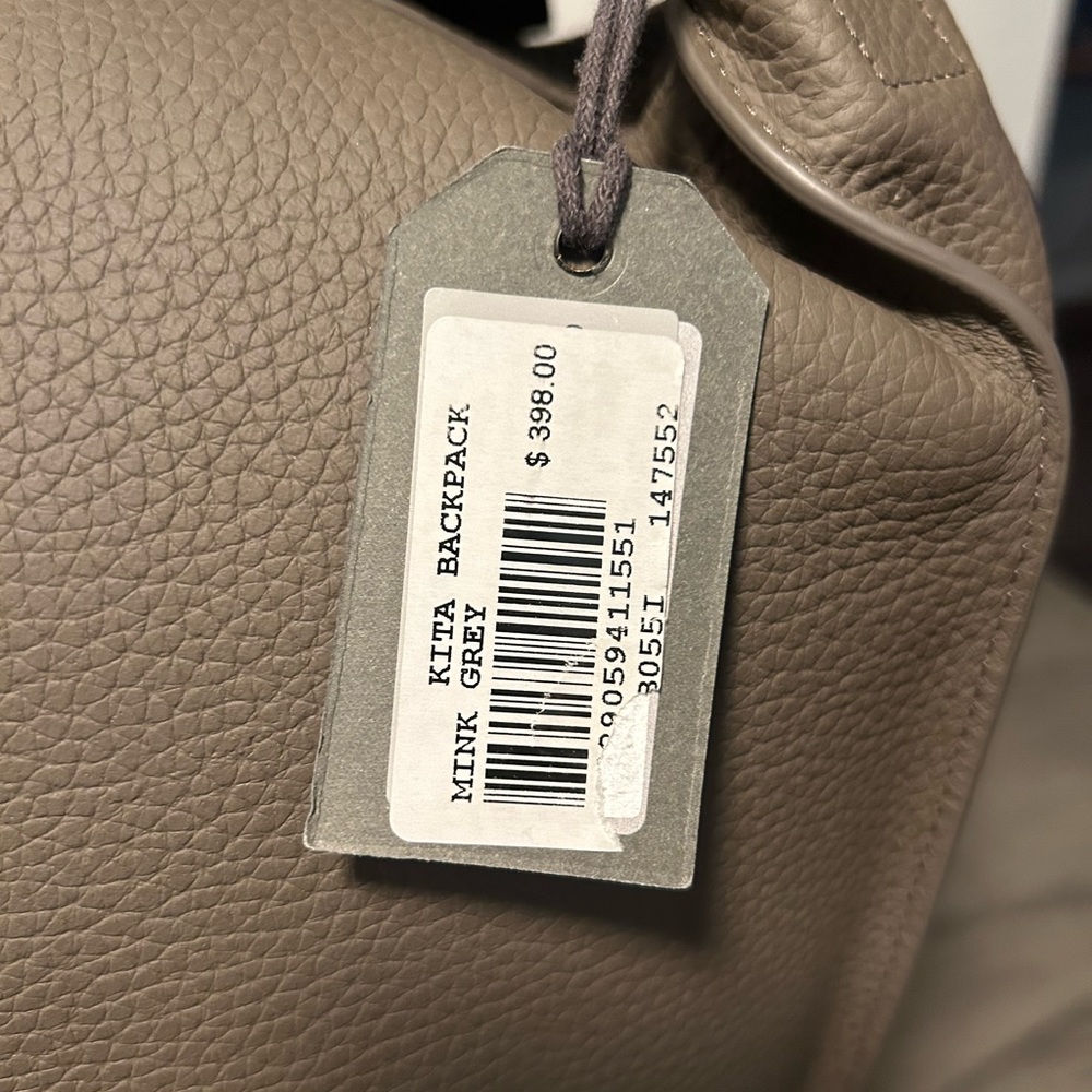 ALLSAINTS Leather Kita Convertible Backpack mink grey or black - Picture 5 of 6